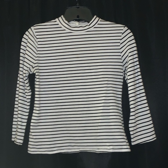 Tops - Striped Long sleeve Turtleneck